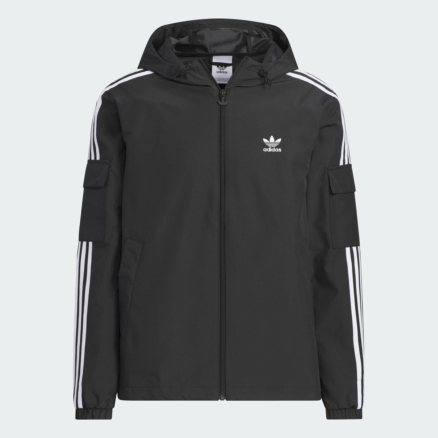 Adidas/阿迪达斯正品三叶草男女拉链经典运动连帽夹克外套KB1945 - 图1