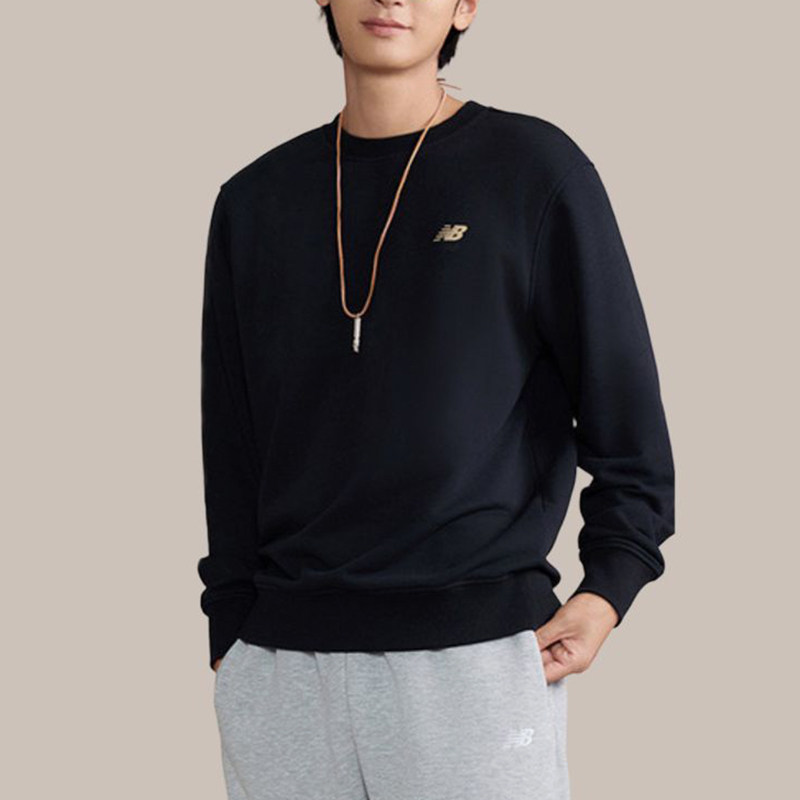 New Balance/NB正品新款男士圆领复古潮流卫衣套头衫AMT43369-BK,淘宝优惠券,粉丝福利购,淘宝优惠卷