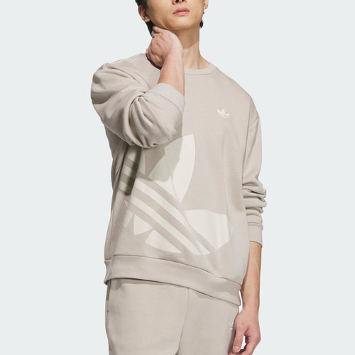 Adidas/阿迪达斯官方正品三叶草男女印花圆领宽松休闲卫衣JL8386 - 图0