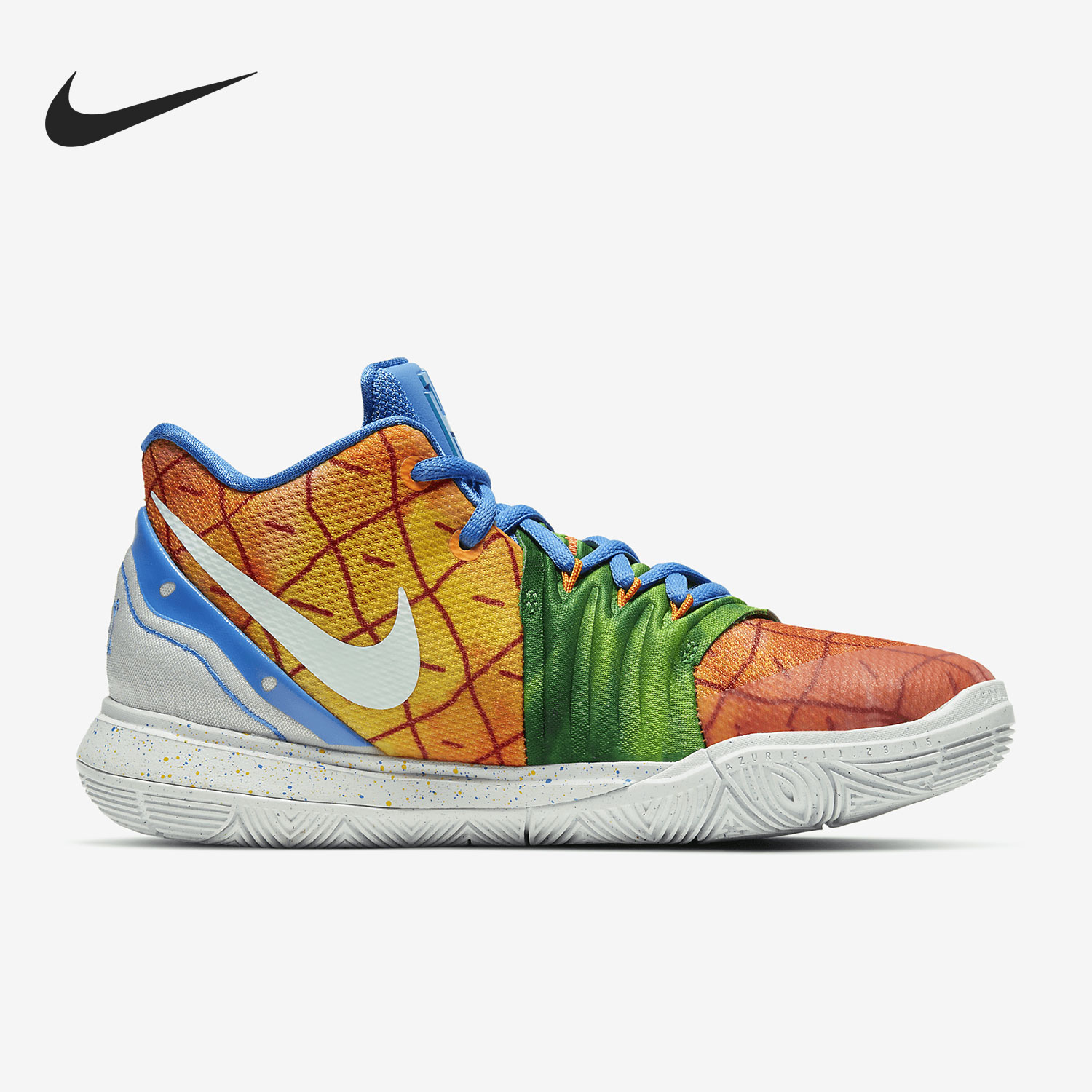 Nike/耐克正品Kyrie5 x欧文5菠萝屋海绵宝宝大童篮球鞋CJ7227-800 - 图1