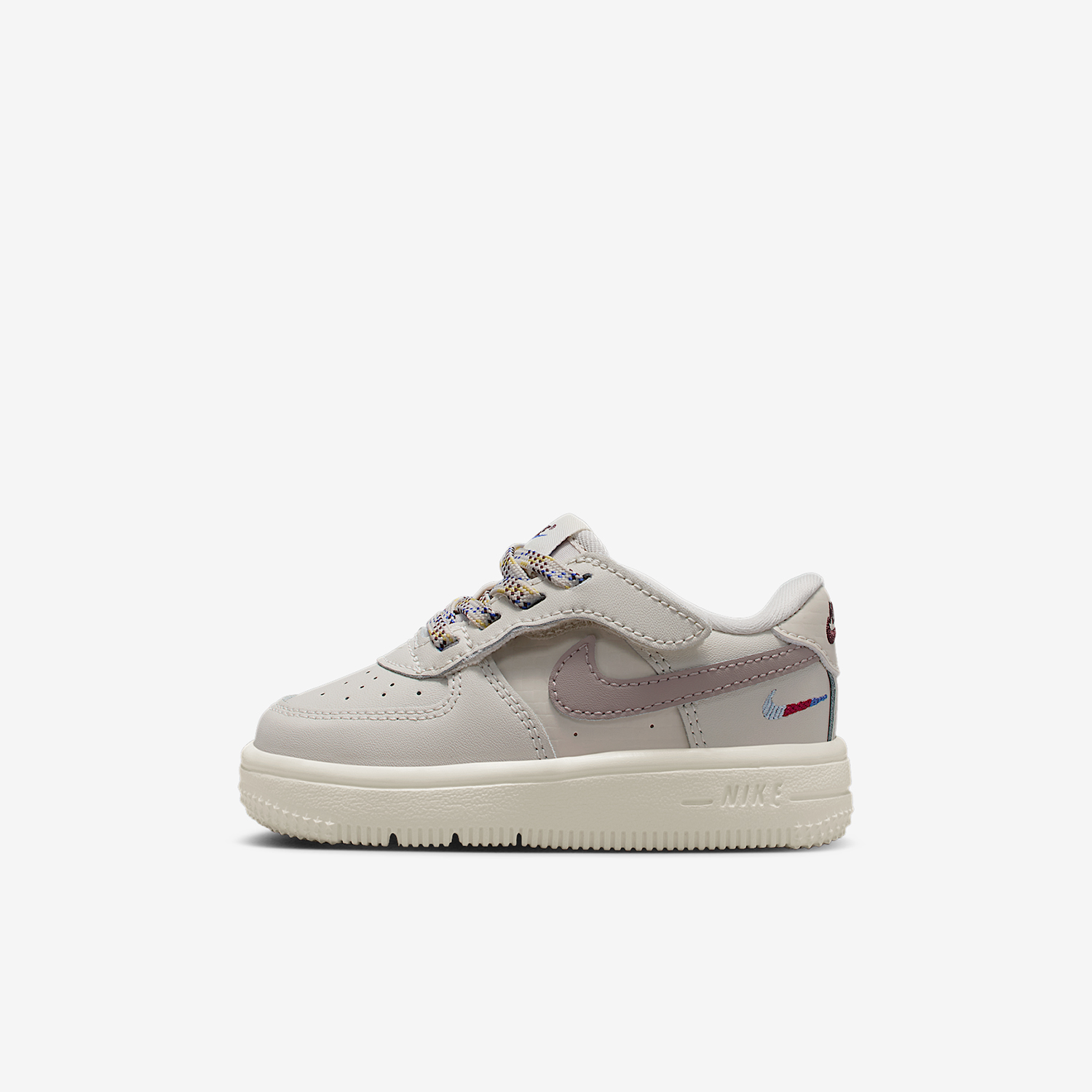 Nike/耐克正品 Force 1婴童魔术贴休闲轻便运动鞋IH4497-100 - 图1