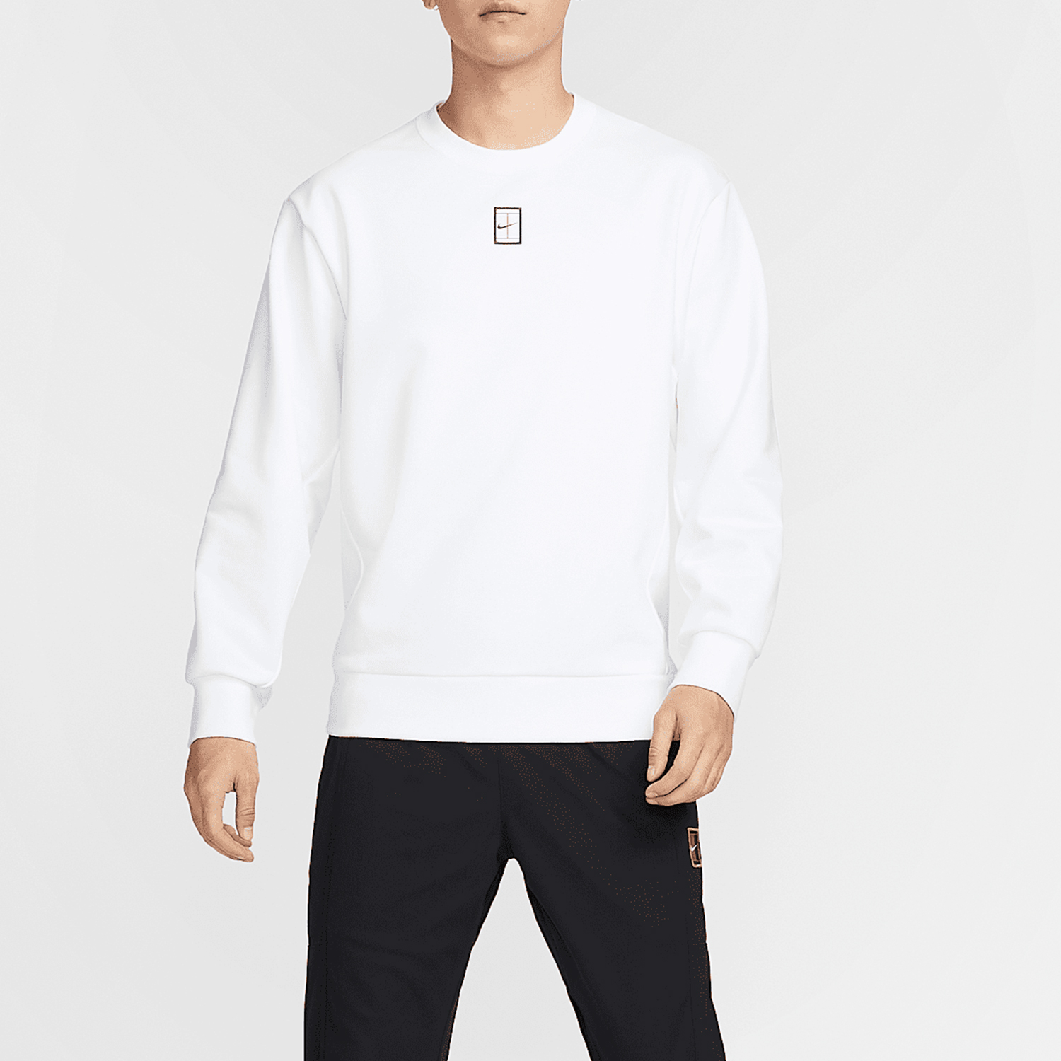 Nike/耐克正品秋冬新款男士简约保暖针织运动卫衣FZ7521-100 - 图0