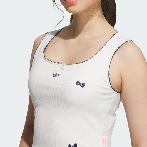 Adidas/阿迪达斯官方正品三叶草女士修身短裤图案透气背心KC3102 - 图2