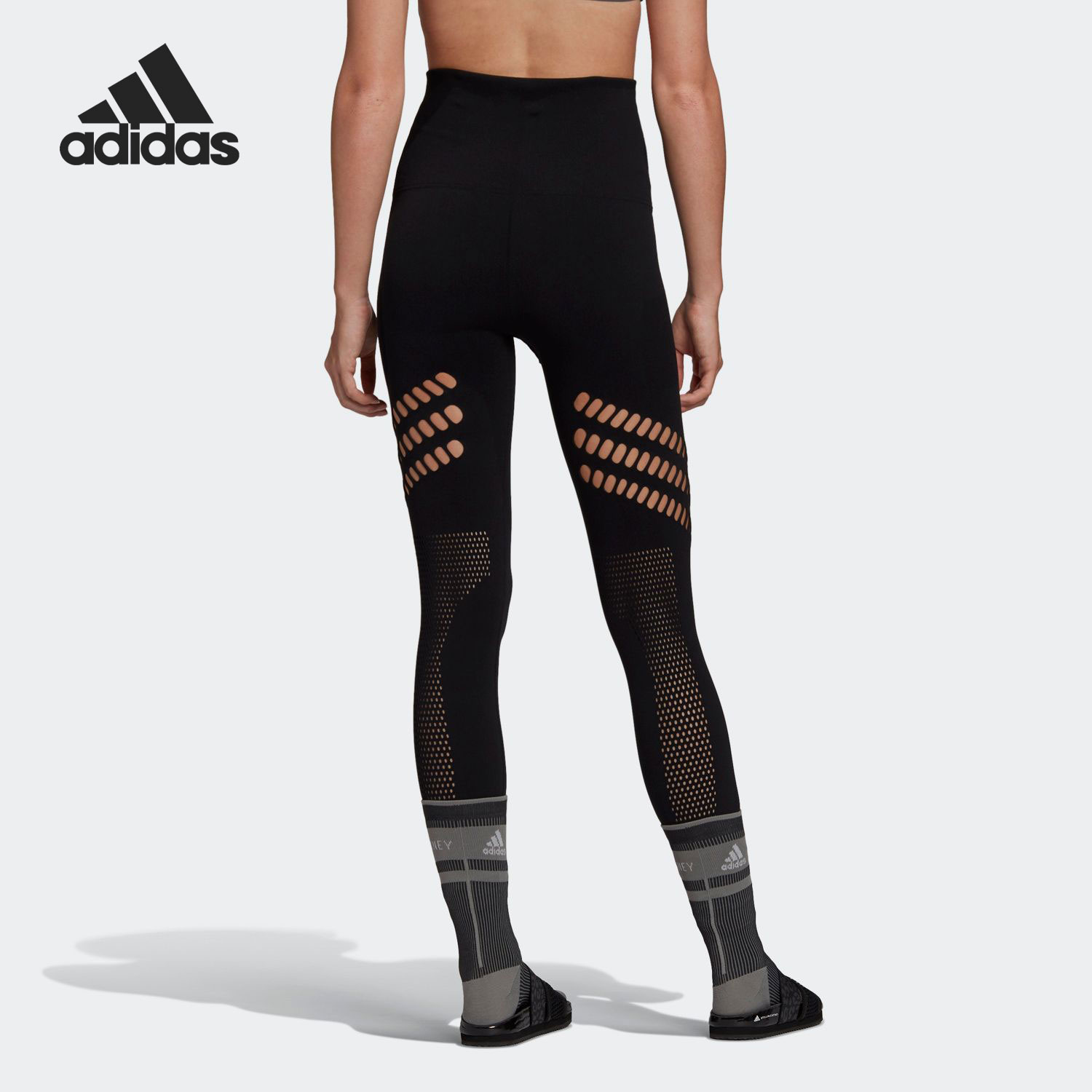 Adidas/阿迪达斯正品当季新款女子高腰舒适运动紧身长裤 FS0123 - 图0