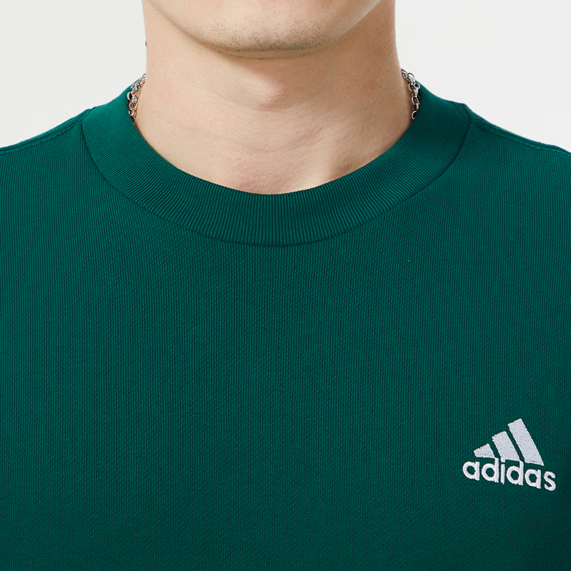 Adidas/阿迪达斯正品透气2024新款男士针织宽松卫衣套头衫IS1320 - 图2