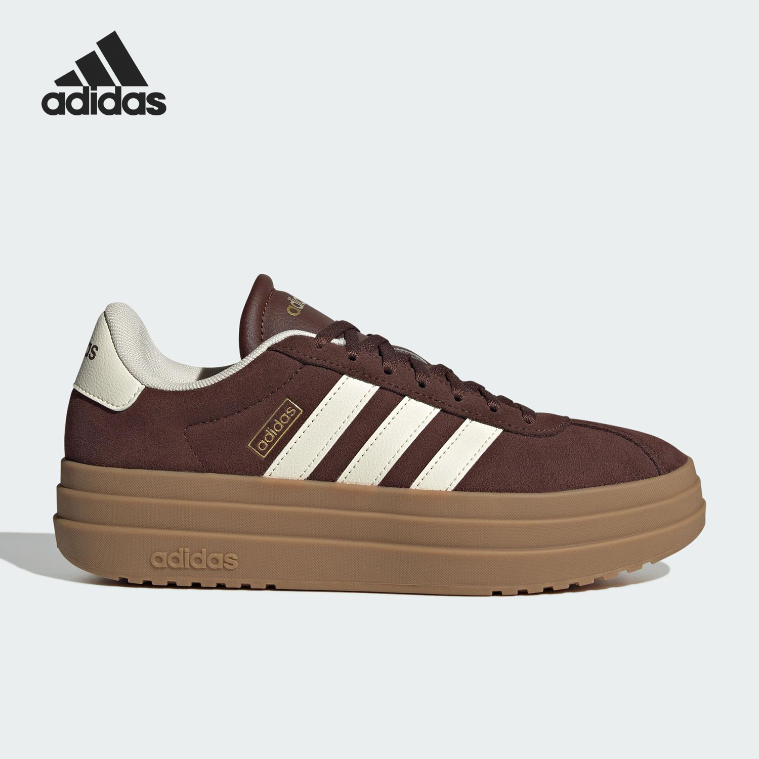 Adidas/阿迪达斯官方正品VL COURT BOLD女士厚底运动板鞋KJ6856 - 图0