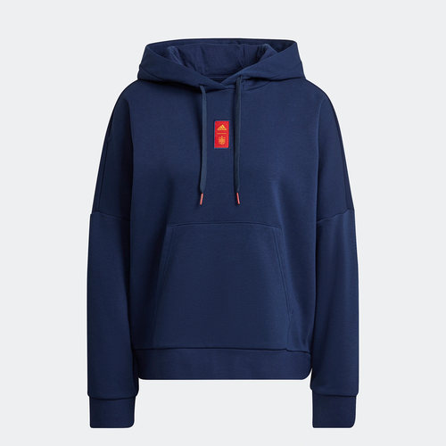 Adidas/阿迪达斯正品SPAIN 西班牙队足球女子连帽卫衣HE8917 - 图2