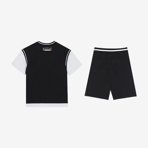 New Balance新百伦正品字母印花儿童运动短袖T恤ND2SD22013-BK - 图0