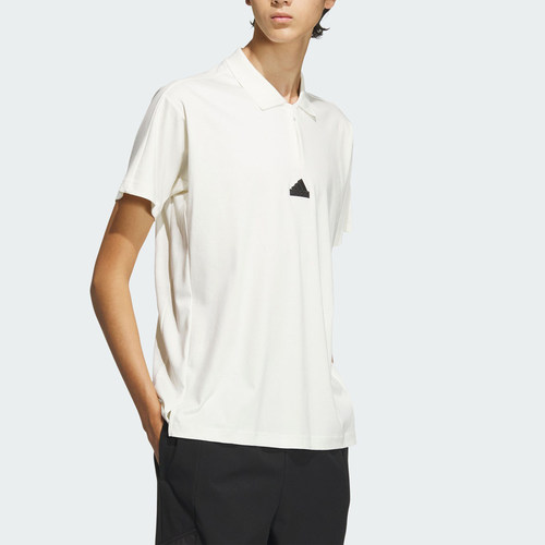 Adidas/阿迪达斯官方正品新款男士休闲半拉链短袖POLO衫IT3936 - 图0