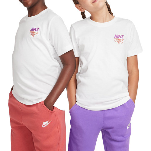 Nike/耐克正品秋季新款大童简约透气舒适运动休闲短袖FZ5155-100 - 图3