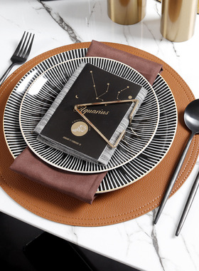 轻奢样板房盘子餐具套装北欧