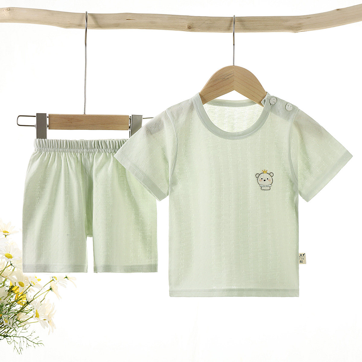 宝宝纯棉短袖套装中小童全棉t恤短裤两件套男女儿童半袖套装童装,淘宝优惠券,粉丝福利购,淘宝优惠卷