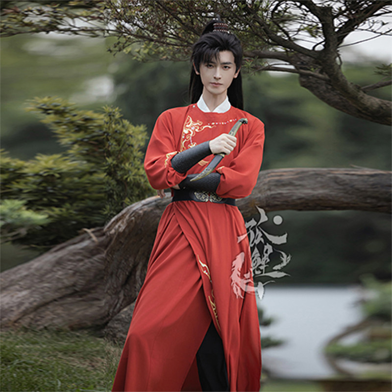 孤鲤原创【绪风】汉服男女圆领袍帅气酷飒侠客日常套装仙古装绣花,淘宝优惠券,粉丝福利购,淘宝优惠卷