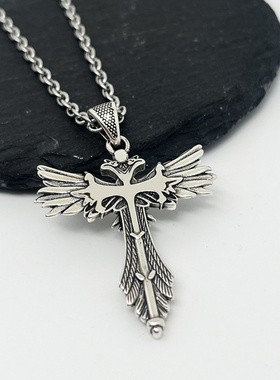新款荷鲁斯十字架项链个性风潮复