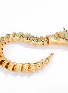 2023时尚霸气龙头个性高级高颜值创意龙骨链立体龙手链