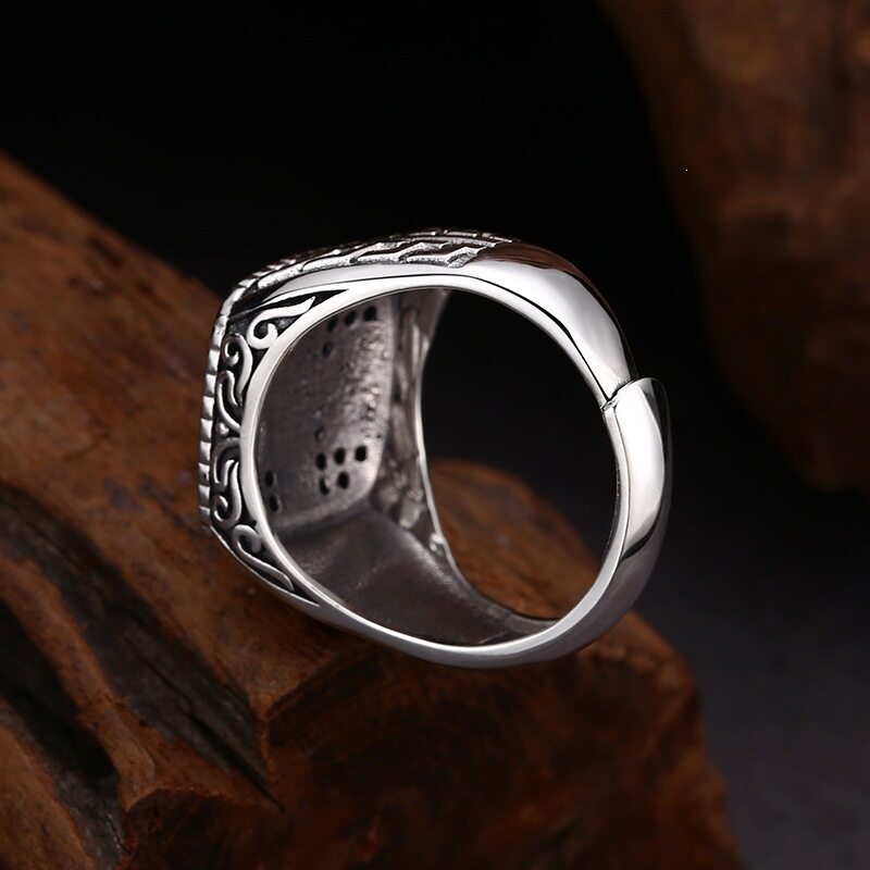 New auspicious bird ring punk personality trendy niche