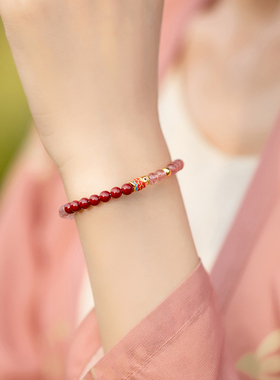草莓晶【收藏级】朱砂手串女款