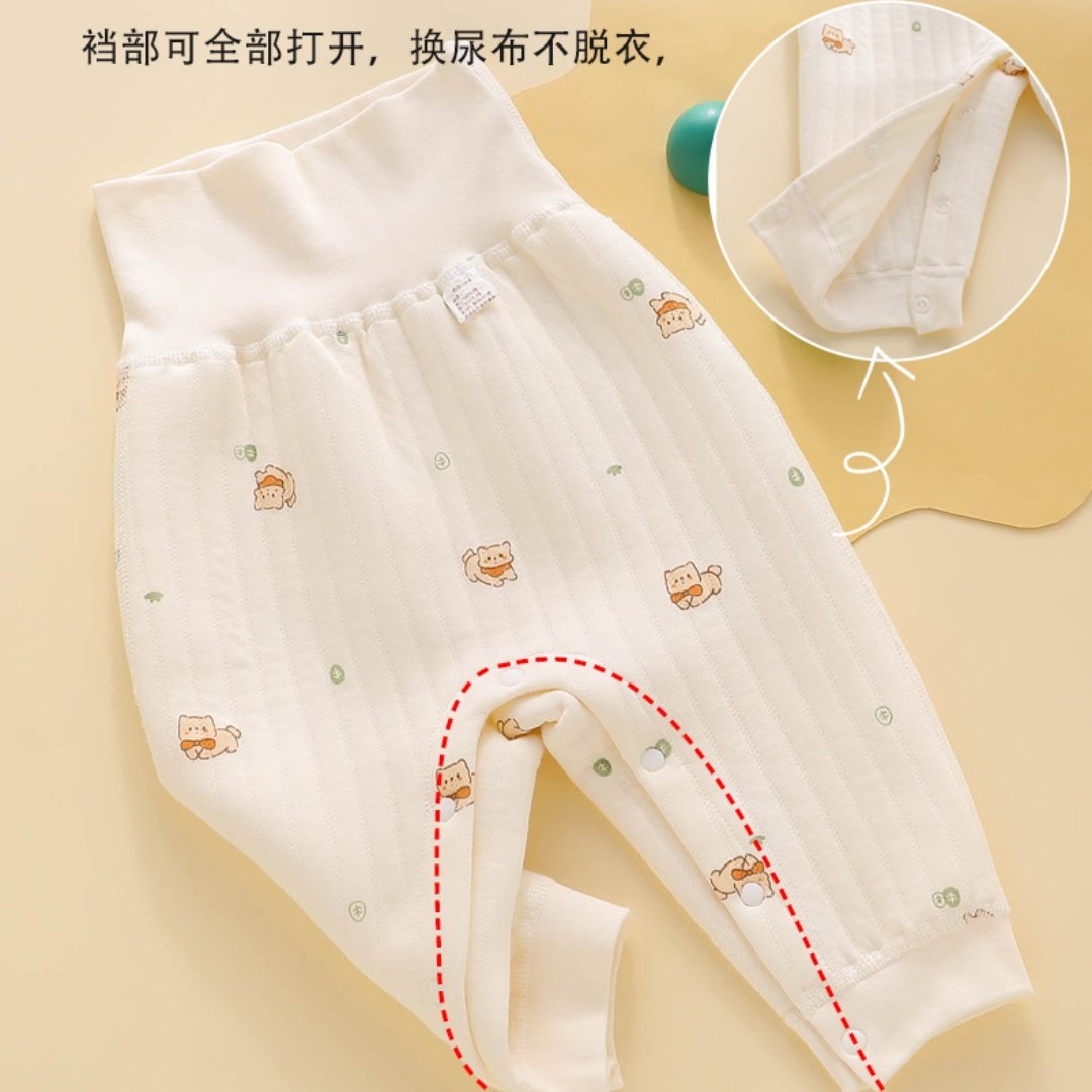 新生婴儿裤子秋冬季纯棉a类高腰护肚女宝宝男夹棉保暖大屁屁冬天,淘宝优惠券,粉丝福利购,淘宝优惠卷