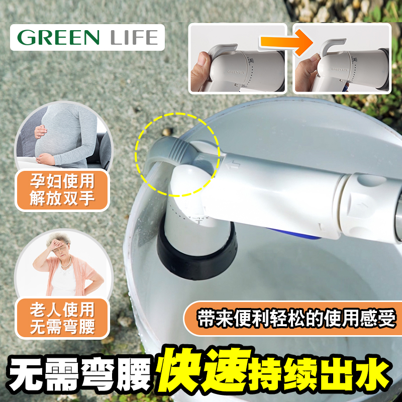 GREENLIFE庭院浇花喷头家用洗车水管清洗阳台水枪花园浇水神器-图2