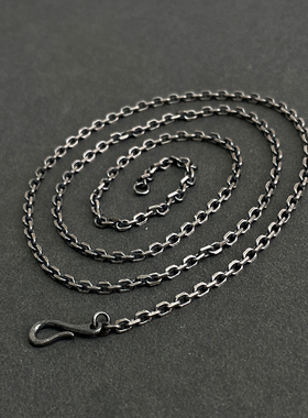 高级感S925纯银太角项链复古做旧