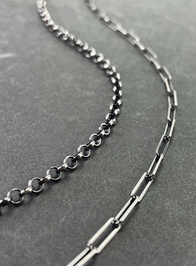 司昙925银拼接男女项链