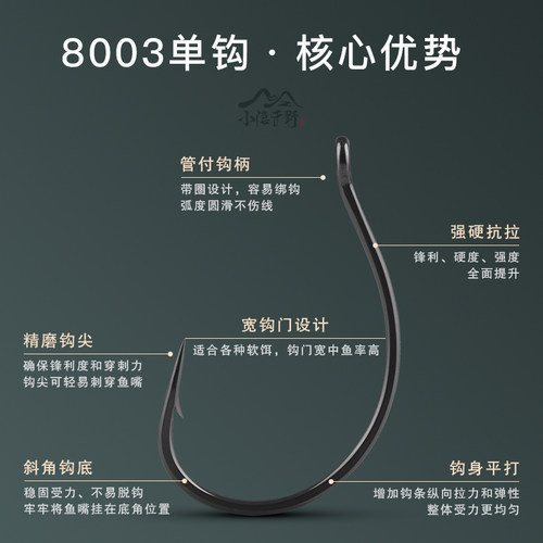 BKK路亚针魂8003倒钓钩加强泥鳅钩细条软虫wacky钩翘嘴鲈鱼鳜鱼钩 - 图1