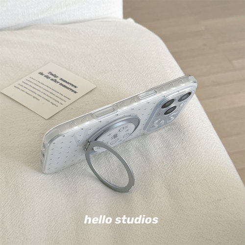 hello studios可爱波点米菲兔360支点支架手机壳适用苹果17promax新款iPhone16PRo/14pro壳15/17pro - 图2