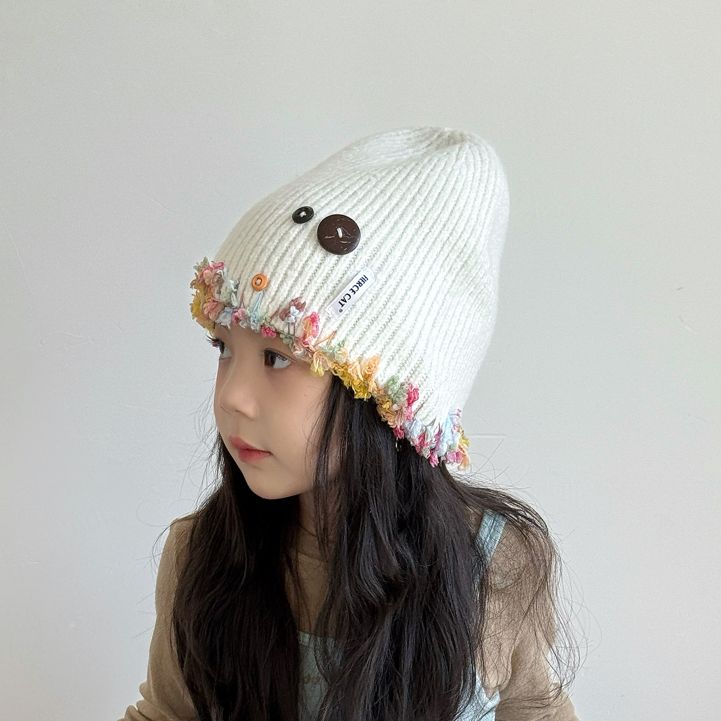 儿童帽子秋冬季毛线帽2025新款女孩保暖防寒女童针织帽洋气宝宝帽,淘宝优惠券,粉丝福利购,淘宝优惠卷