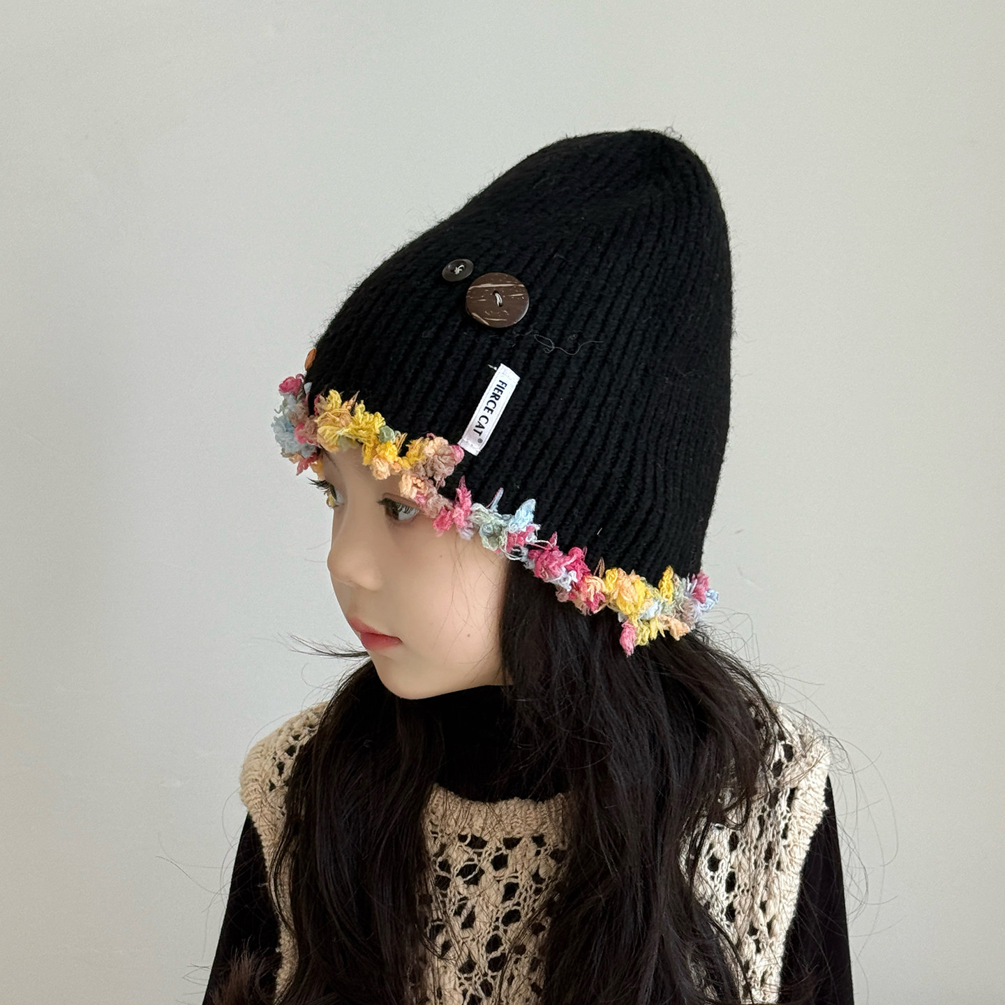 儿童帽子秋冬季毛线帽2025新款女孩保暖防寒女童针织帽洋气宝宝帽,淘宝优惠券,粉丝福利购,淘宝优惠卷