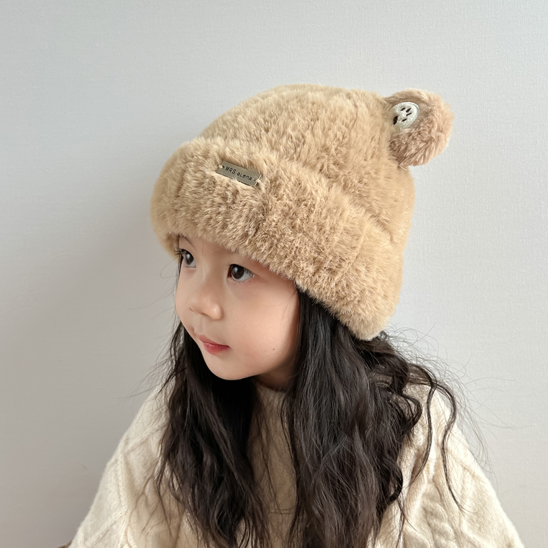 儿童帽子冬季女童加绒秋冬款女孩2024新款毛线帽宝宝针织帽女宝