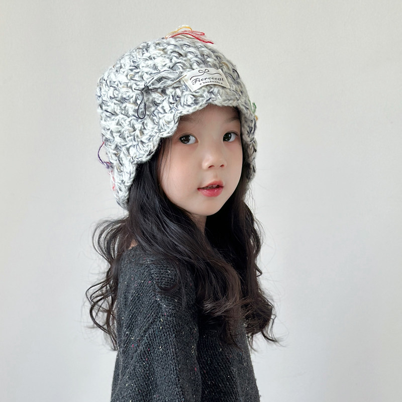 儿童帽子女款2025新款秋冬季女孩毛线帽韩系渔夫帽女童开春针织帽,淘宝优惠券,粉丝福利购,淘宝优惠卷
