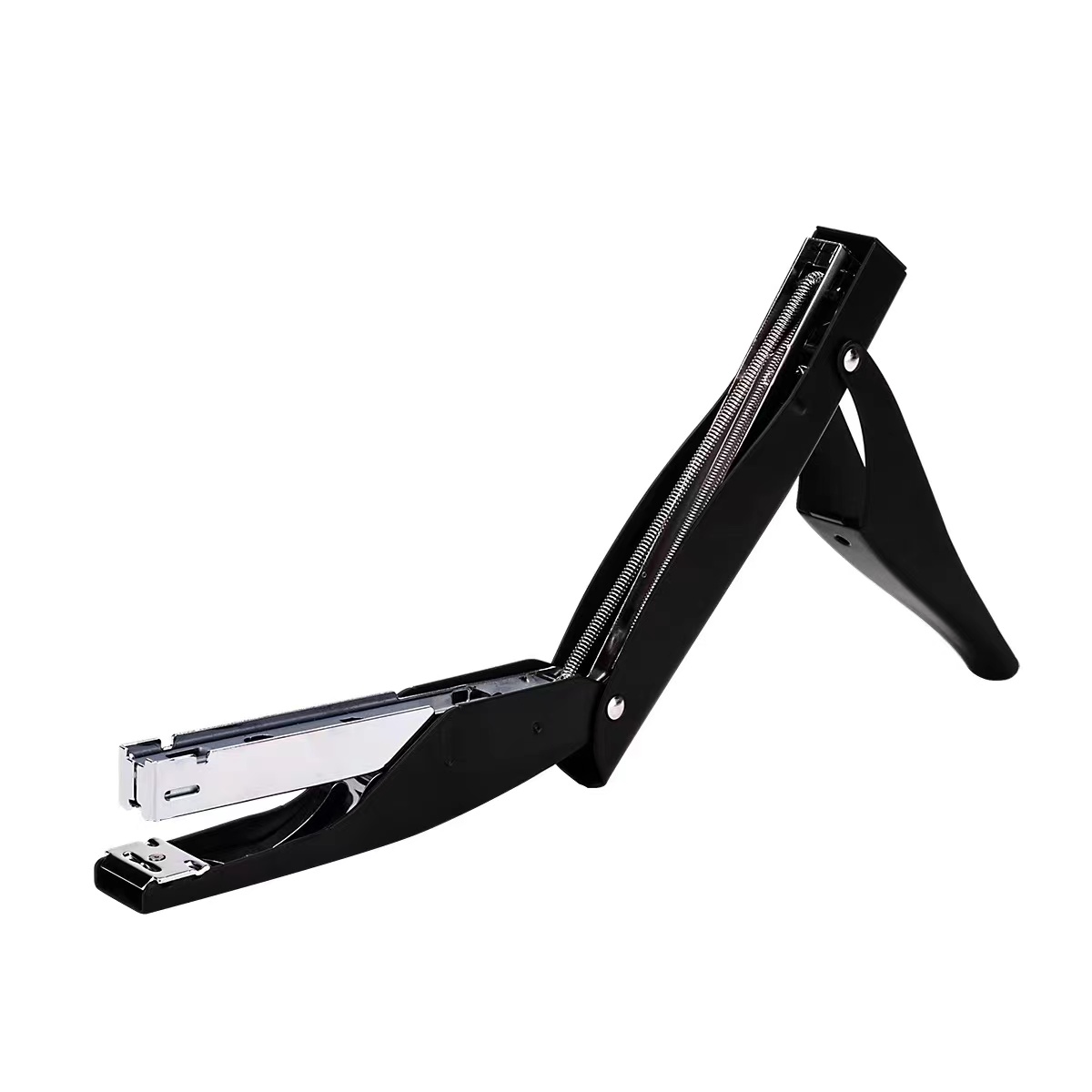 包邮得力0346手握式订书机 全金属订书器 省力耐用加厚12号订书机 - 图0