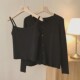 Camisole + Knitted Cardigan ຜູ້ຍິງ 2026 ຊຸດແຟຊັນສະລິມໃໝ່ຂອງລະດູໃບໄມ້ປົ່ງ ແລະລະດູໃບໄມ້ຫຼົ່ນ