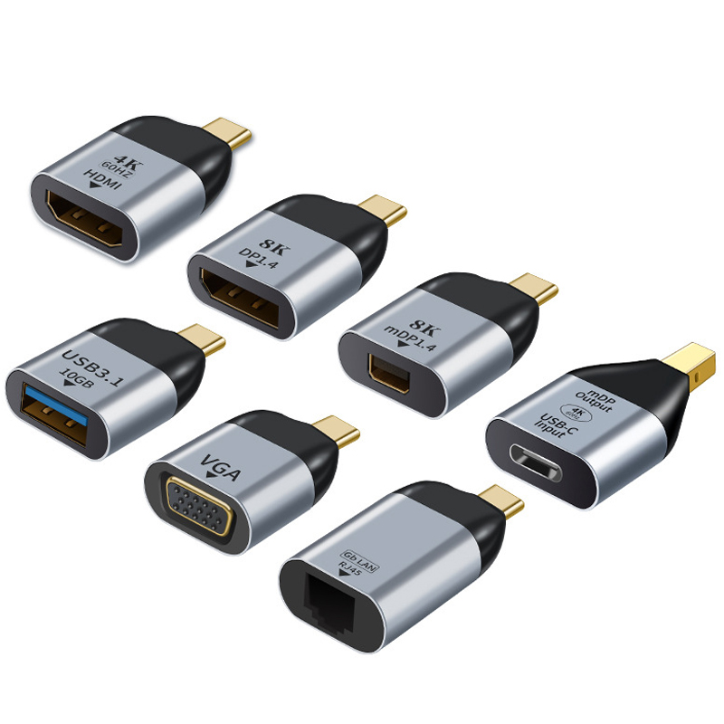 type-c转hdmi2.0/VGA/DP网线高清转接头USB-C笔记本平板电脑手机转4K显示器投影仪1080P转换器音视频千兆网卡 - 图3