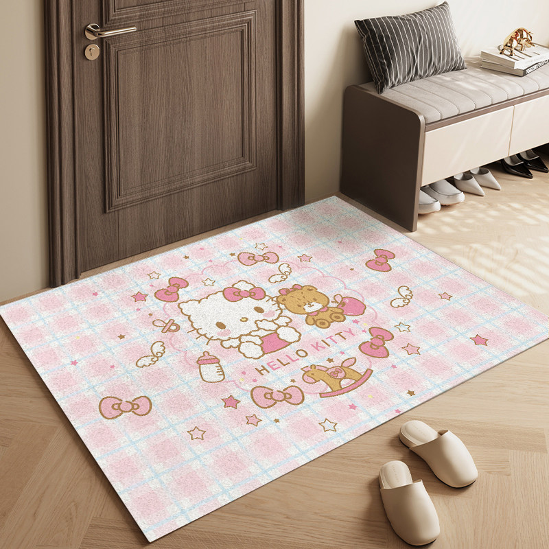 hellokitty入户门地垫家用门口进门丝圈防滑耐脏室内外客厅脚垫子,淘宝优惠券,粉丝福利购,淘宝优惠卷