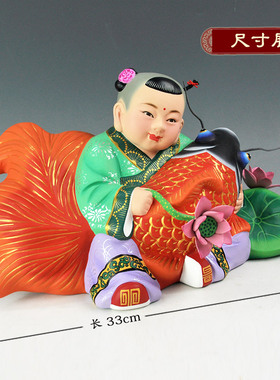 天津泥人张彩塑红泥坊收藏作品