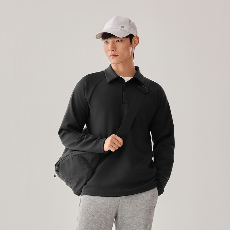 斯凯奇运动POLO衫2026冬季男士针织长袖衫吸湿速干透气舒适百搭,淘宝优惠券,粉丝福利购,淘宝优惠卷