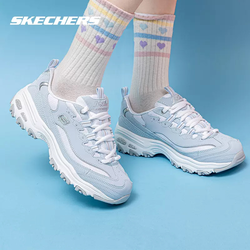 Skechers斯凯奇女鞋春夏季复古老爹鞋厚底熊猫鞋休闲运动鞋11930 - 图0