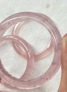 甜美女水晶莫桑比克粉晶手镯