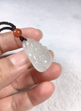 温润岫玉佛公吊坠慈颜纳祥瑞