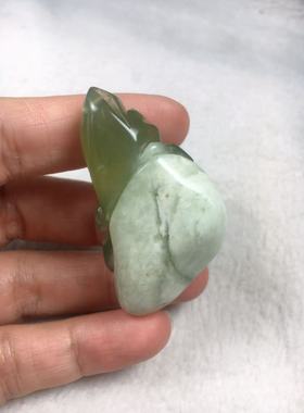 岫玉莲花吊坠毛衣链挂件一物一图保真包邮天然玉石