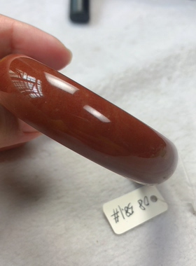 佘太玉红手镯正圈58口天然玉石一物一图包邮实物拍摄