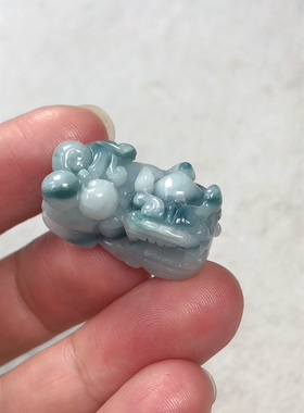 翡翠貔貅吊坠天然A货项链毛衣链挂件包邮一物一图