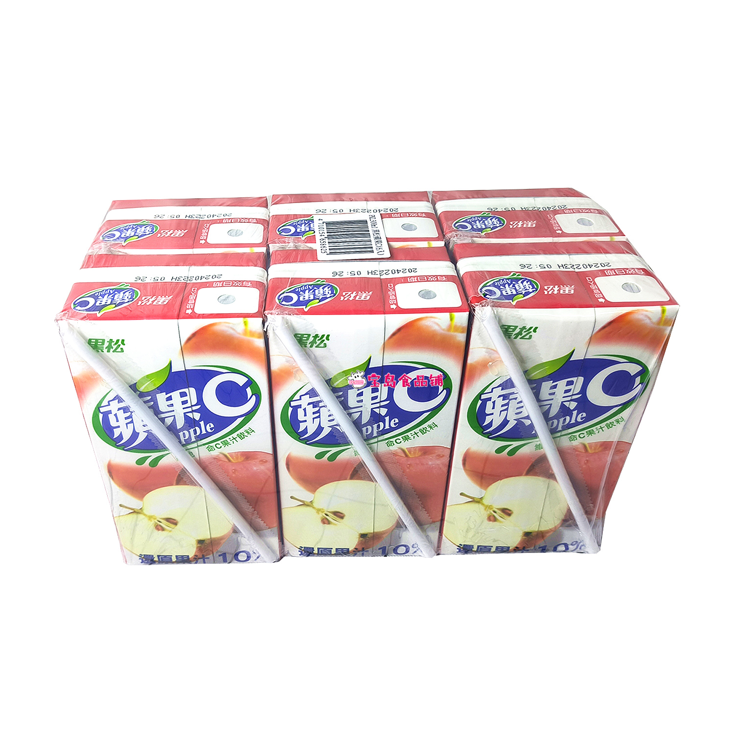 一份6盒包邮台湾黑松苹果葡萄柳橙百香果蜜桃C300ml夏日果汁饮料 - 图1