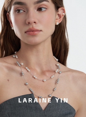 满天星珍珠抽拉绳项链