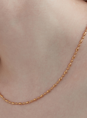 LARAINE YIN项链女轻奢高级设计感小众钛钢小米珠锁骨链