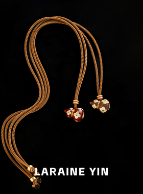 新中式四叶葫芦吊坠长款项链小众设计感福禄时尚毛衣链情人节送礼