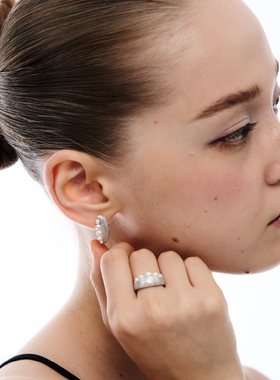 TOGGLER925银镀金珍珠戒指