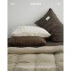 100 cotton pure cotton mocha muffin yarn Maillard contrast color A bed sheet and quilt cover four-piece set