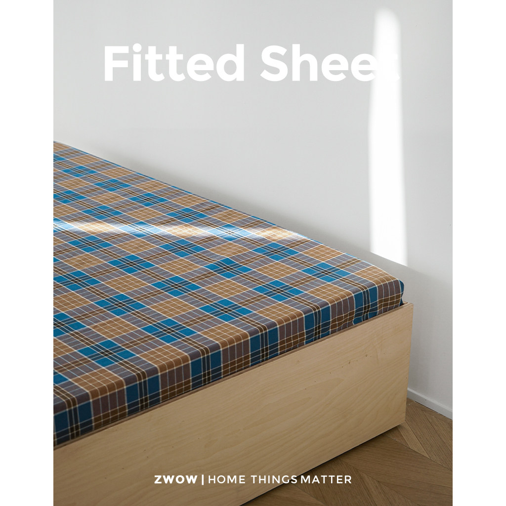 造卧zwow【织物】全棉100纯棉多股色织复古中古风格子纹床笠单品,淘宝优惠券,粉丝福利购,淘宝优惠卷